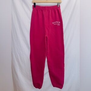 Mayfair The Label red oversized high waisted casual loungewear sweatpants S/M